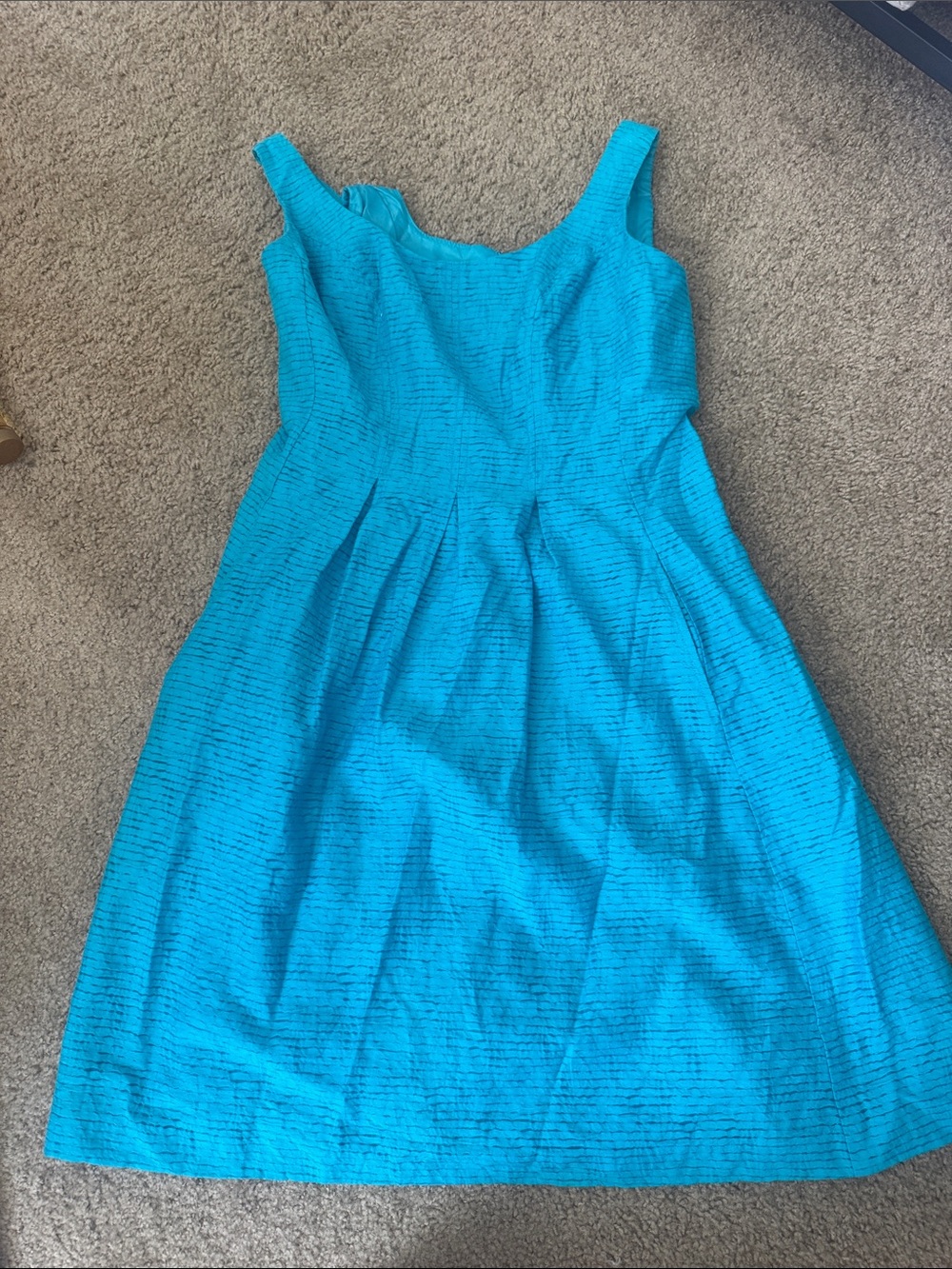 Nine West Bright Turquoise Sleeveless Fit & Flare Dress